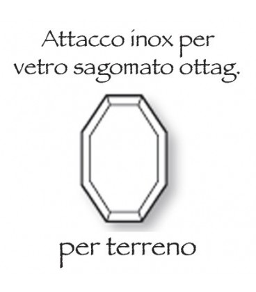 Piastra Inox 11x15 ottag. vetro sag.