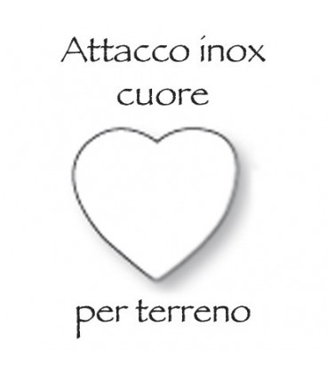 Piastra Inox 14x15 cuore vetro sag.