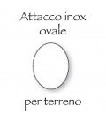 Piastra Inox 9x12 ovale vetro sag.