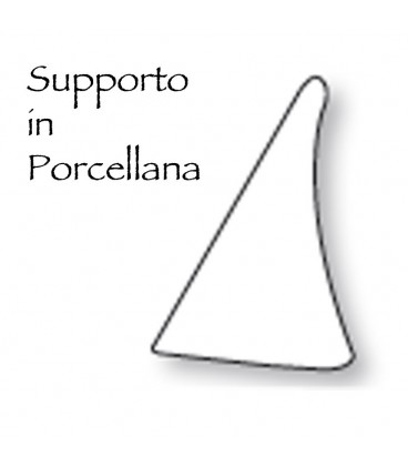 Supporto porcellana serie Papiro altezza cm.8