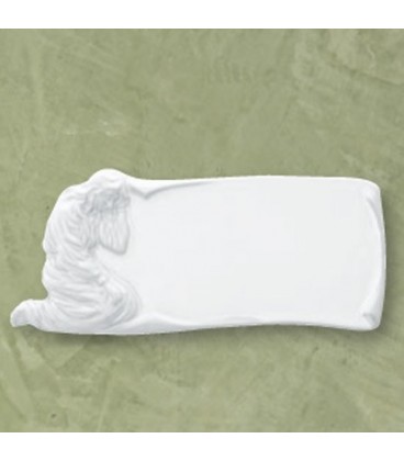 Targa Madonna bianca 11x25 cm