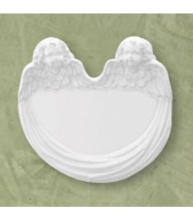 Targa angeli bianca 24x26 cm
