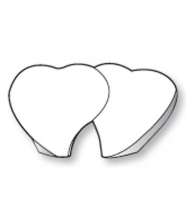 Segnaposto doppio cuore cm.20x12x11 c/piede