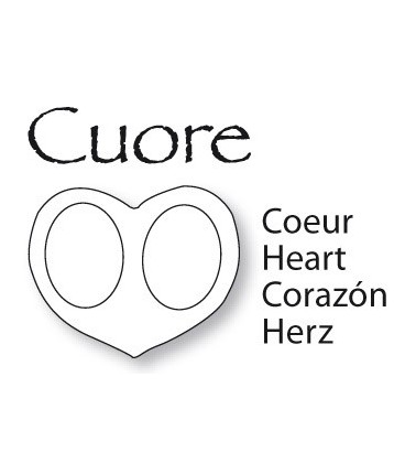 Placca cuore 2 ovali cm.18x24