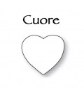 Placche cuore in vetro sagomato 13x13 cm
