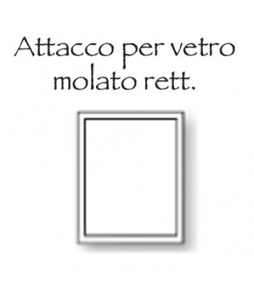 Supporto inox per cristallo rettangolare 11x15 cm