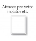 Supporto inox per cristallo rettangolare 24x30