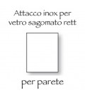 Supporto inox x vetro sagomato rettangolare 11x15