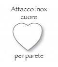 Supporto inox x vetro sagomato cuore 11x12