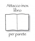Supporto inox x vetro sagomato libro 20x24