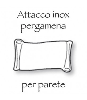 Supporto inox x vetro sagomato pergamena 11x21