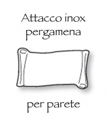 Supporto inox x vetro sagomato pergamena 15x31