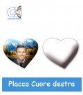 Placca cuore destro con super.piatta cm.8x9