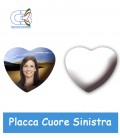 Placca cuore sinistro con super.bombata cm.11x12
