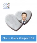 Placca cuore Compact destra cm.30x26