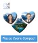 Placca cuore Compact c/2 cuori cm.28x18
