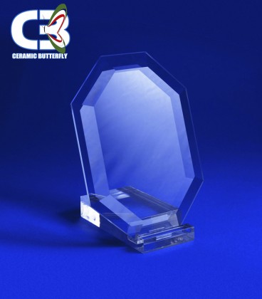 Placca ottagonale in cristallo molato 18x24 cm