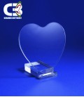 Placche cuore in vetro sagomato 13x13 cm