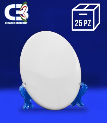 Placca ovale 10x13cm (Conf 25 Pz) per fotoceramica funeraria