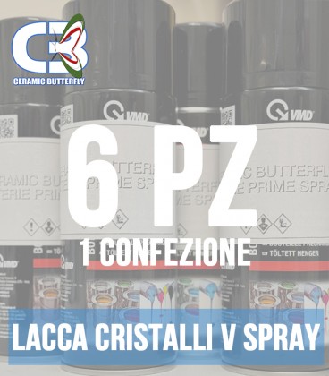 Lacca per Cristalli retroapplicati Trasparente Spray Conf. 6 Pz