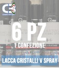 Lacca per Cristalli retro applicati Conf. 6 Pz Trasparente Spray